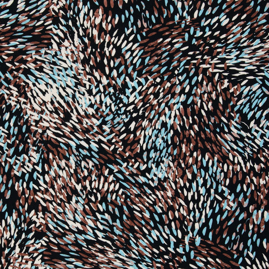 Attēls ar Kokvilnas trikotāža - apstrakts punktiņu raksts 200 g/m² – pieejams Šarlotes audumi