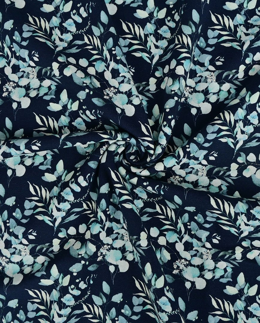 Attēls ar Kokvilnas trikotāža - eikalipti 200 g/m² – pieejams Šarlotes audumi