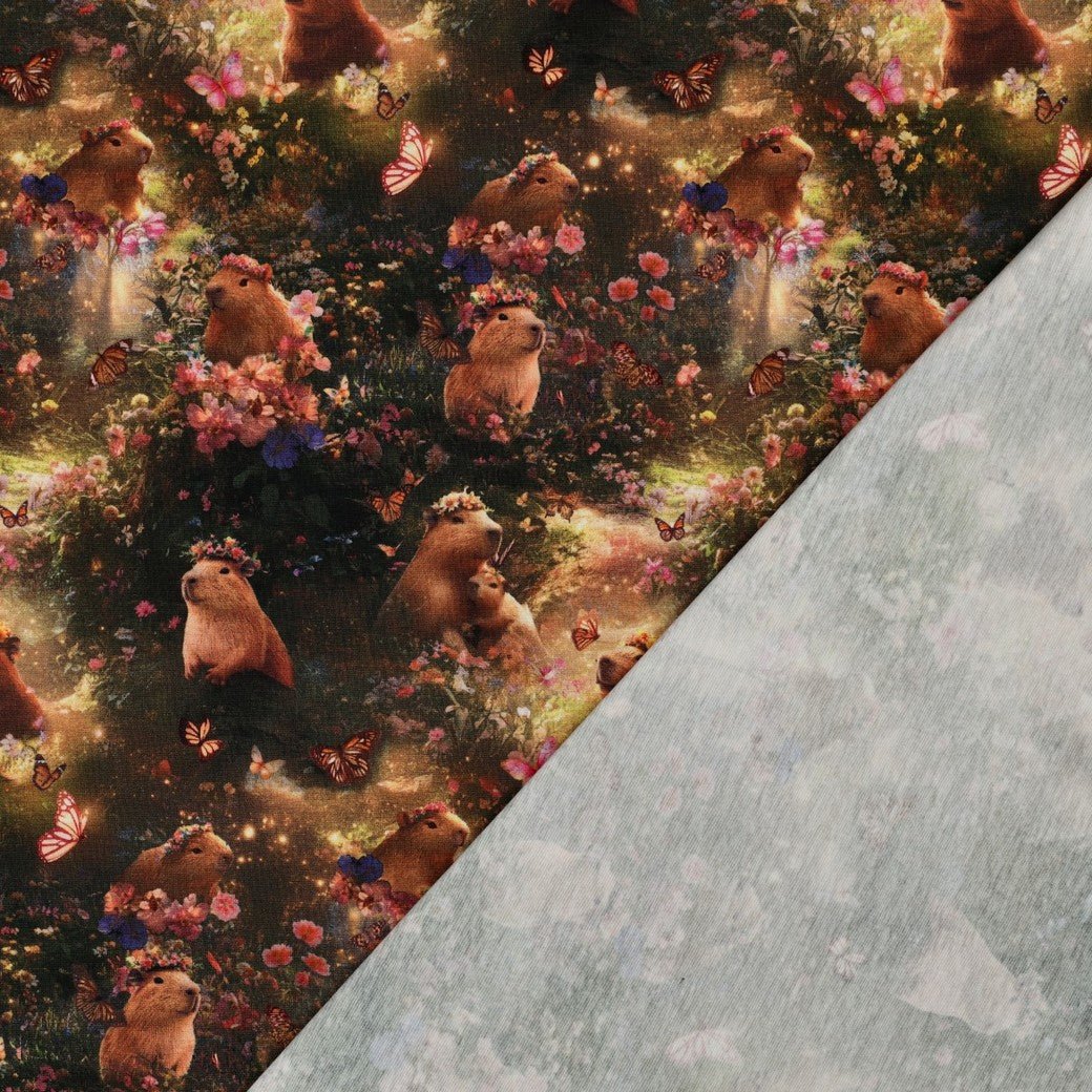 Attēls ar Kokvilnas trikotāža - kapibaras 200 g/m² – pieejams Šarlotes audumi