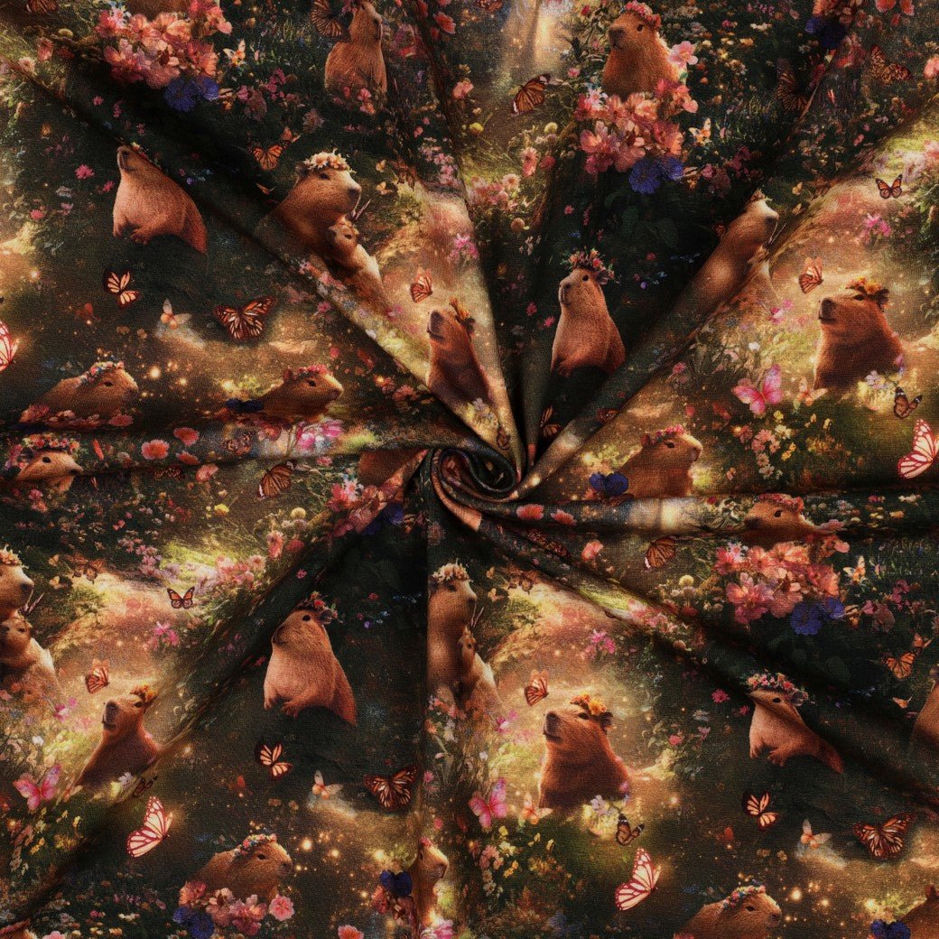 Attēls ar Kokvilnas trikotāža - kapibaras 200 g/m² – pieejams Šarlotes audumi