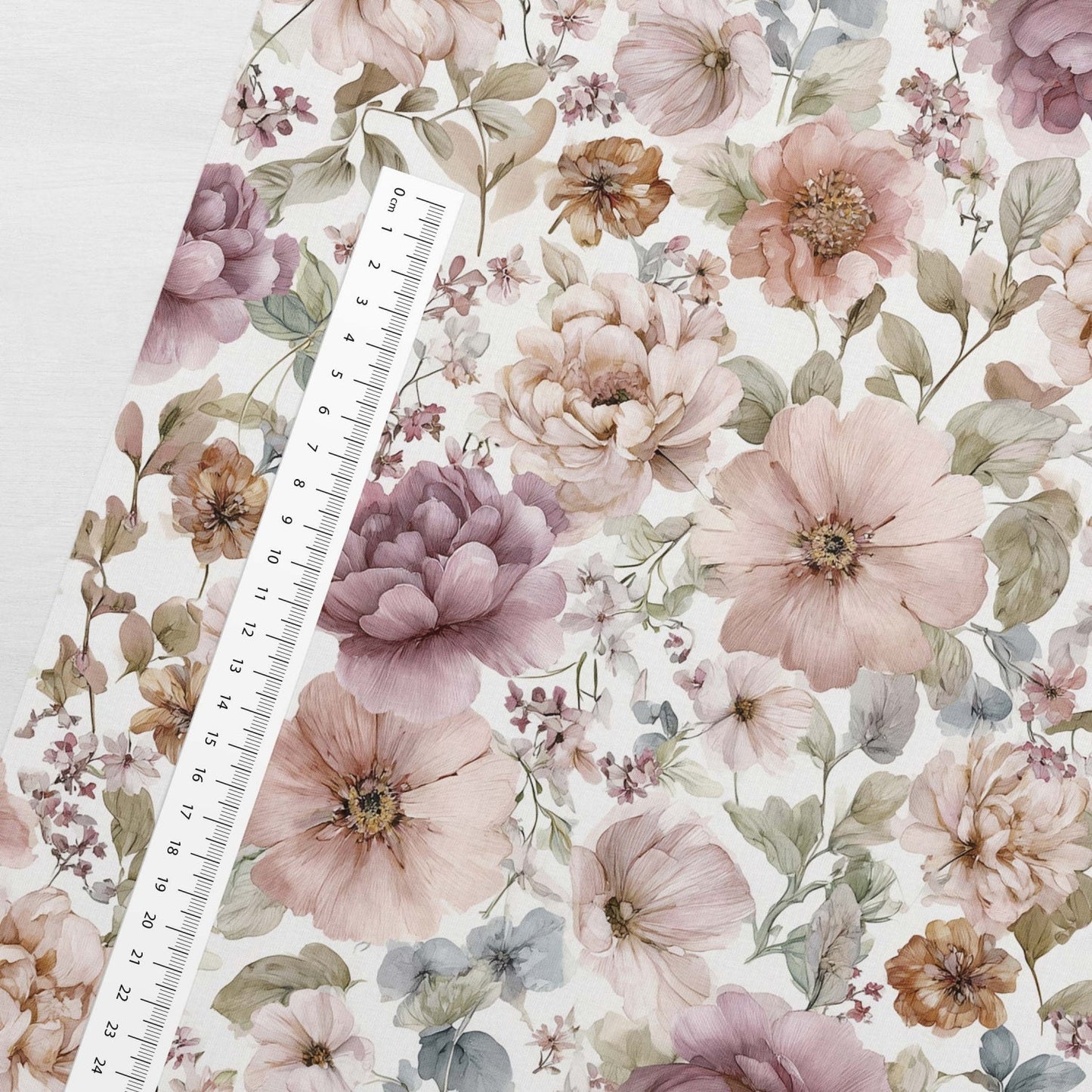 Attēls ar Kokvilnas trikotāža - peonijas 200 g/m² – pieejams Šarlotes audumi