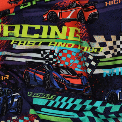 Image de jersey de coton - voiture de course 200 g/m² – disponible chez Šarlotes audumi