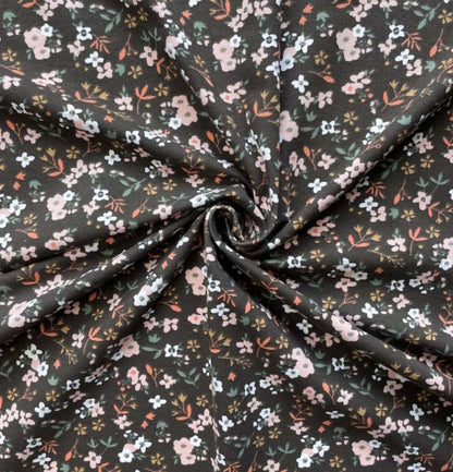 alt
Image with cotton jersey - delicate little flowers on dark brown 200 g/m² – available at Šarlotes audumi