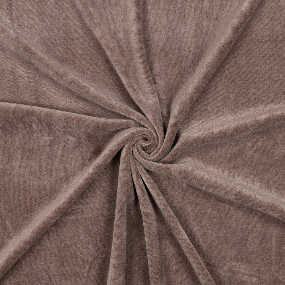 Attēls ar Kokvilnas velūrs - gaiši brūns 250 g/m² – pieejams Šarlotes audumi