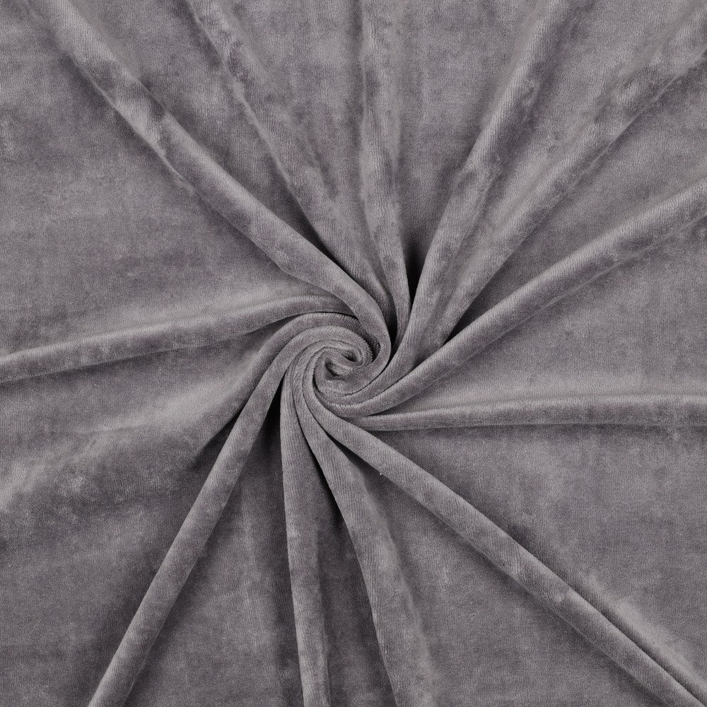 Attēls ar Kokvilnas velūrs - tumši pelēks 250 g/m² – pieejams Šarlotes audumi