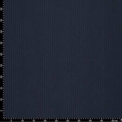 Image of suiting fabric with a fine lurex stripe - dark blue | 195 g/m² | 145 cm – available at Šarlotes audumi