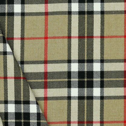 Ülikonnakangas - beež ruuduline 230 g/m²