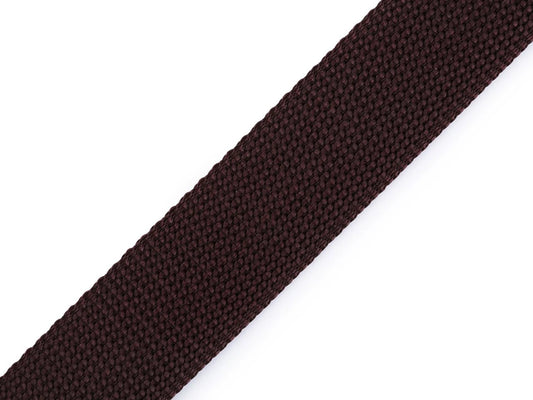 Image de ruban pour sacs et sangles 30 mm - brun foncé, 2 mm d’épaisseur – disponible chez Šarlotes audumi