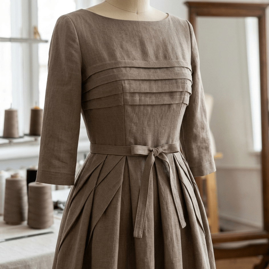 Attēls ar Lina audums–smilšu krasts 235 g/m² – pieejams Šarlotes audumi