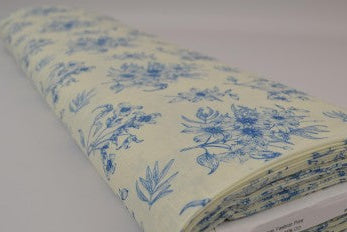 Lins ar kokvilnu-zili ziedi 170 g/m²