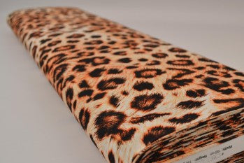 Lina ja puuvilla leopardimustriga 170 g/m²