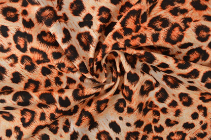 Lina ja puuvilla leopardimustriga 170 g/m²