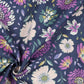 Lins ar viskozi - lillā ziedi 180 g/m²