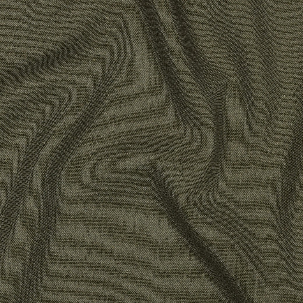 Image of linen with viscose in olive tone 185 g/m² – available at Šarlotes audumi