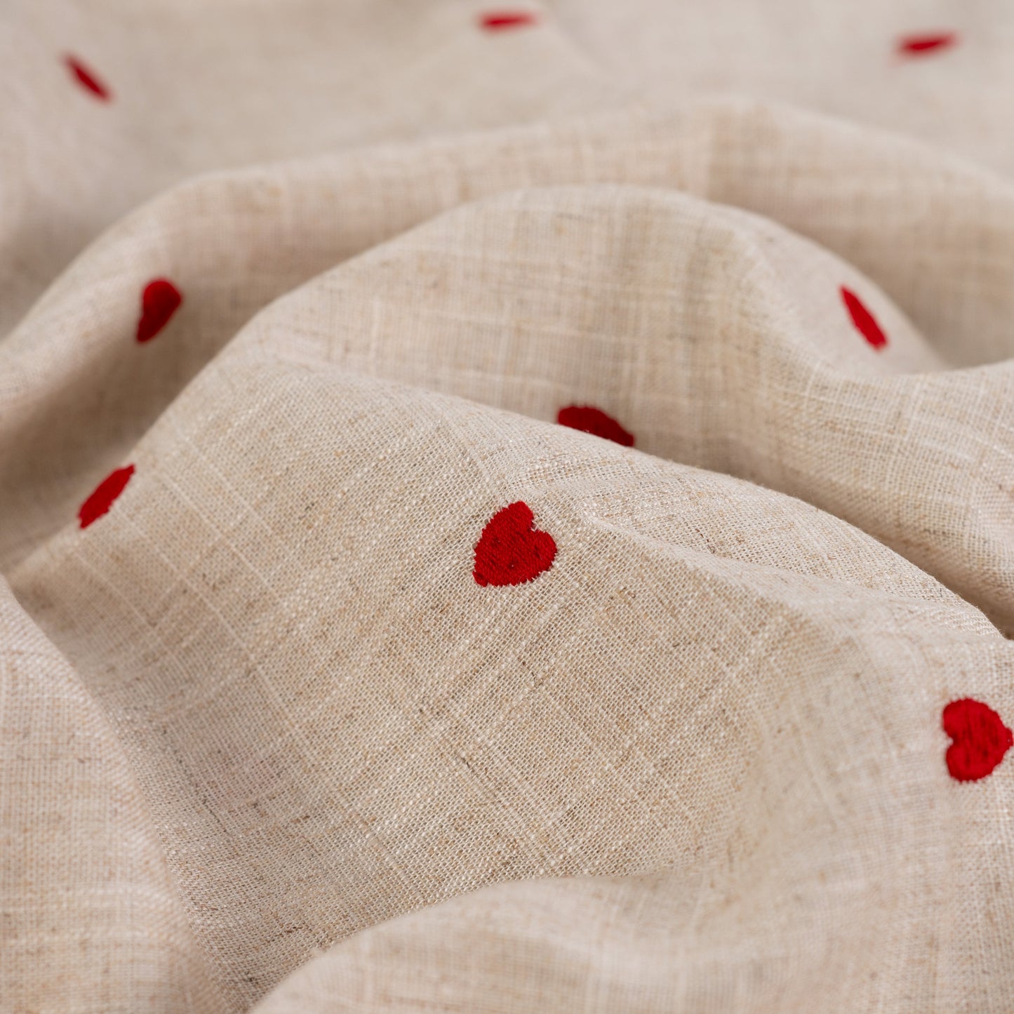 Attēls ar Lins ar viskozi - sirsniņas 180 g/m² – pieejams Šarlotes audumi