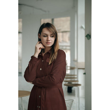 Faux leather with elastane - beige-grey 260 g/m²