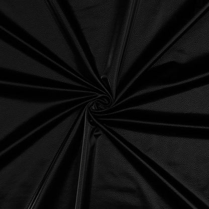 Simili cuir avec élasthanne - noir, 250 g/m²