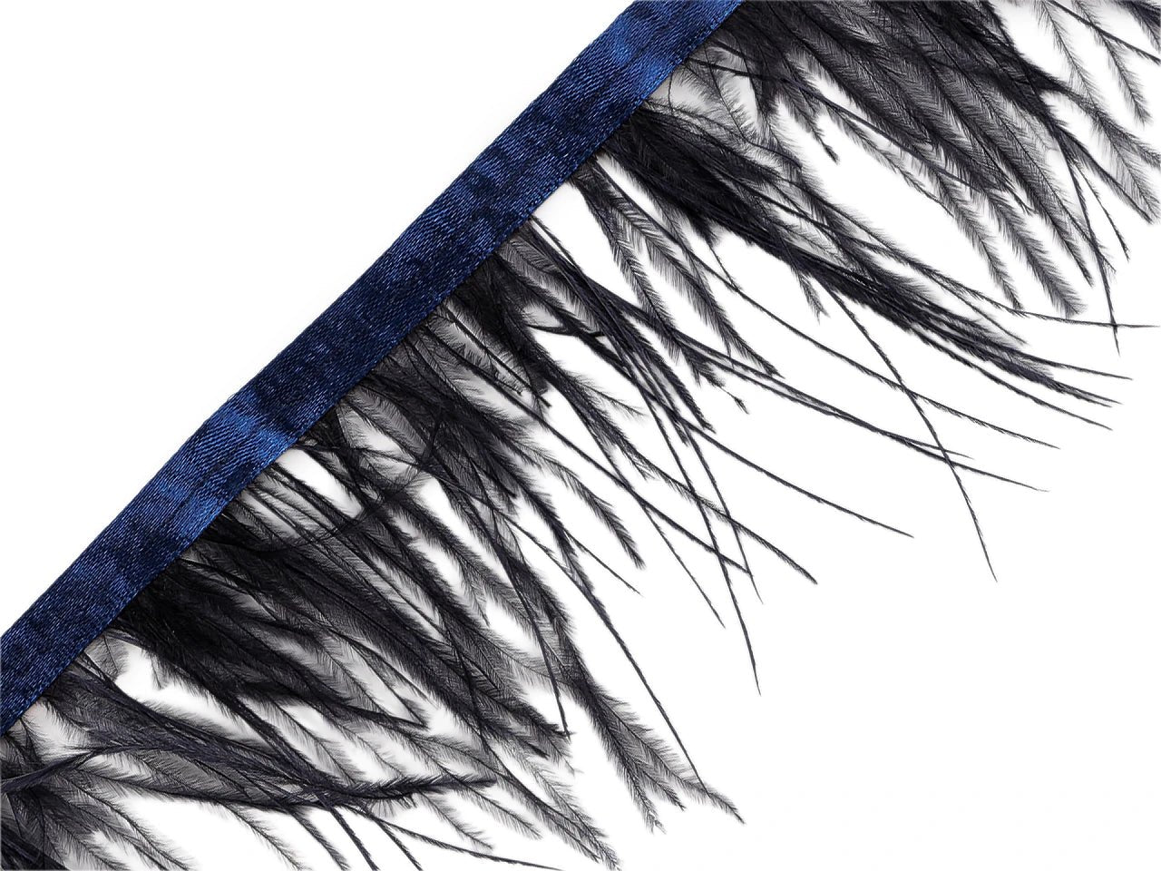 Marabou sulgedest äärislint tumesinine (50 cm pakk) – saadaval veebis Šarlotes kangad