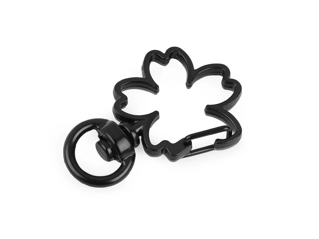 Metal carabiner "Four-leaf Clover", 8 mm, 2 pcs. in a set – available at Šarlotes audumi