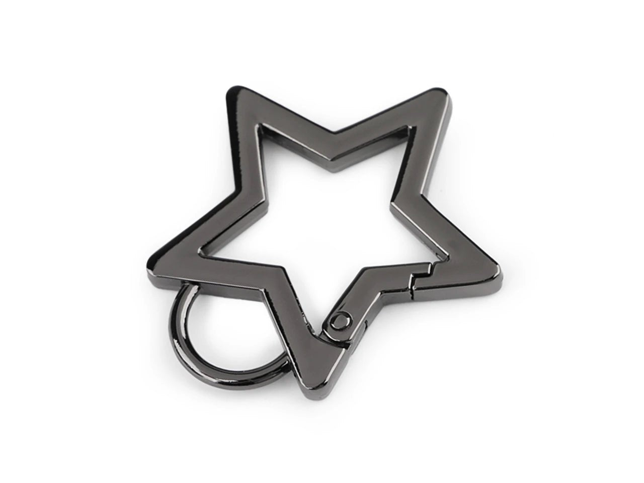 Attēls ar Metāla karabīne zvaigznes formā – 12 mm|dažādu toņu – pieejams Šarlotes audumi