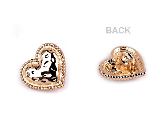 Attēls ar Metāla pogas uz kājiņas 11 mm - zelta vai sudraba – pieejams Šarlotes audumi