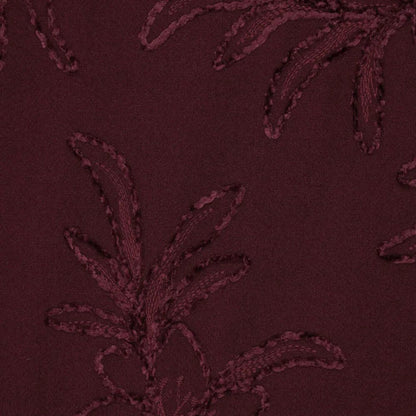 Image of coat fabric with embroidery – burgundy – available online at Šarlotes audumi