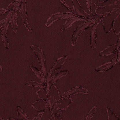Image of coat fabric with embroidery – burgundy – available online at Šarlotes audumi