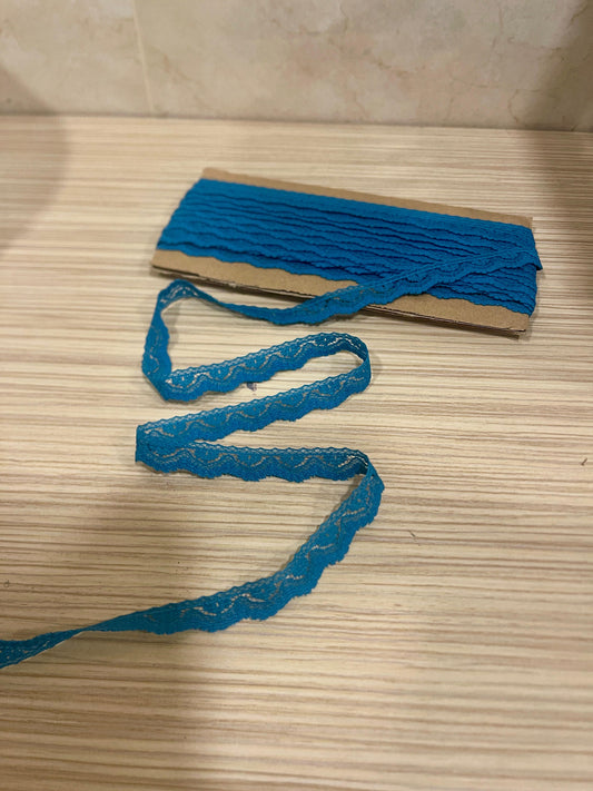 Attēls ar Mežģīne 1,4 cm-tirkīzzila – pieejams internetā Šarlotes audumi