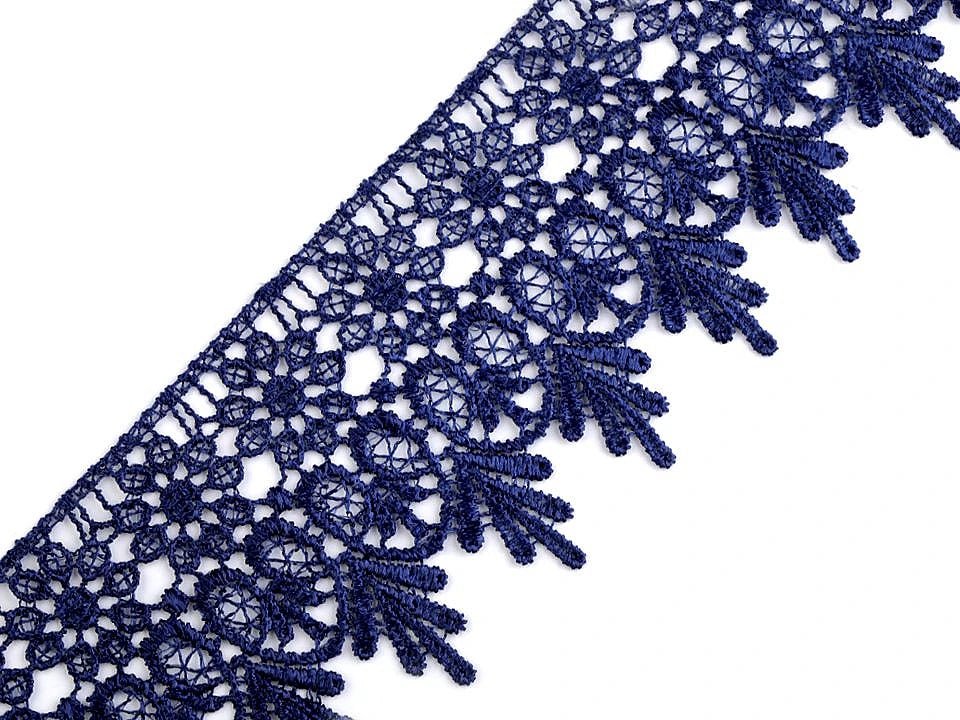 Image avec dentelle 7 cm - bleu foncé – disponible chez Šarlotes audumi
