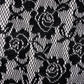 Attēls ar Mežģīņu audums - melns ar balta satīna oderi 155 g/m² – pieejams Šarlotes audumi