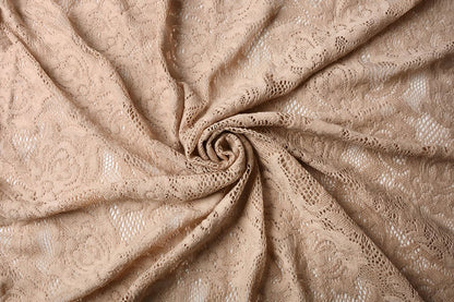 Tissu en dentelle - rose poudré 220 g/m²