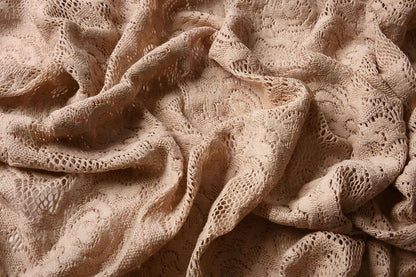 Tissu en dentelle - rose poudré 220 g/m²
