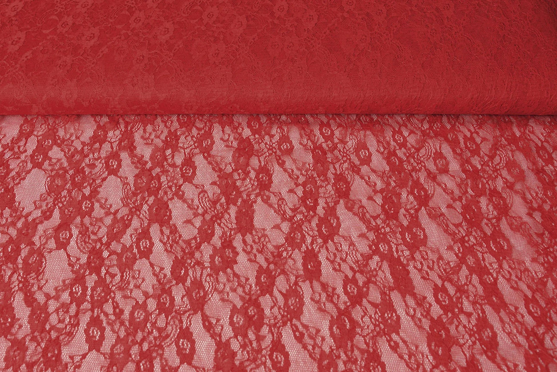 Attēls ar Mežģīņu audums smalks - sarkans 50 g/m² – pieejams Šarlotes audumi