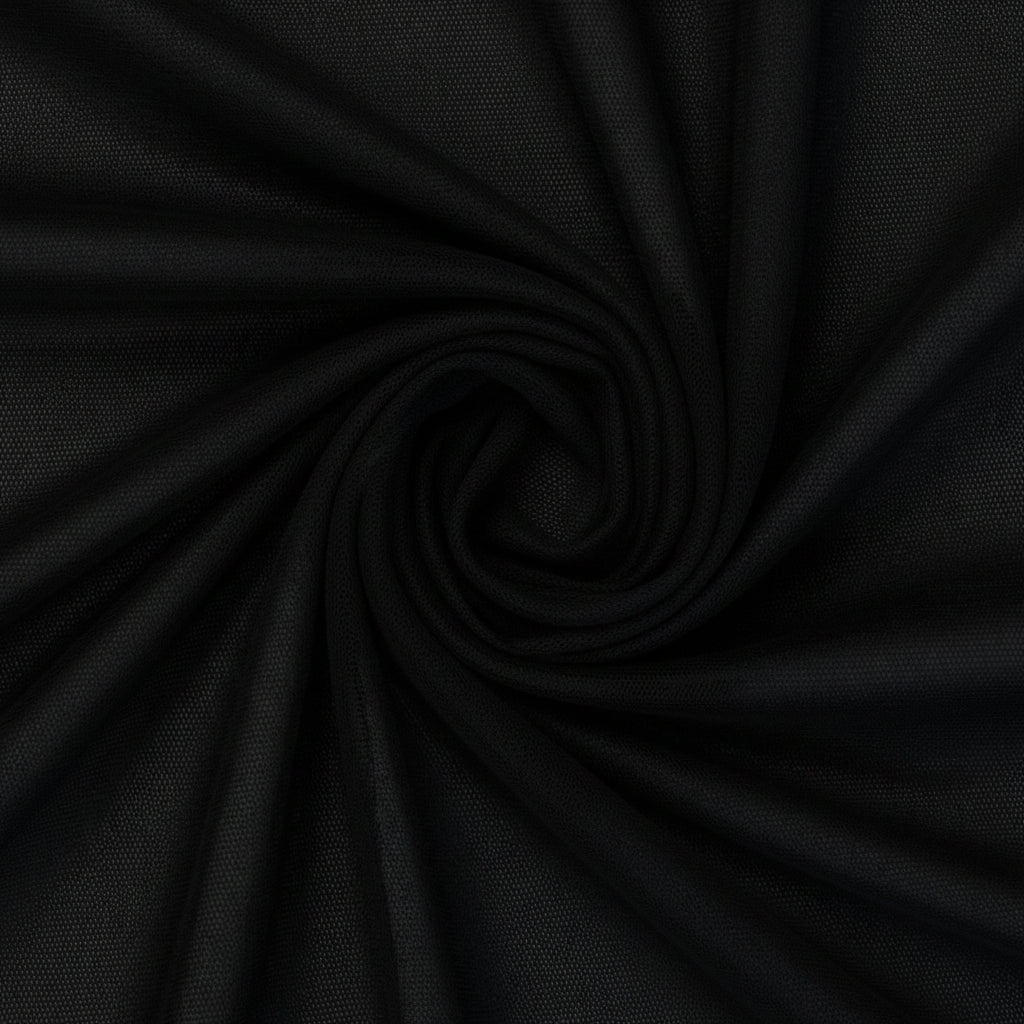 Image of soft black tulle – available online at Šarlotes audumi