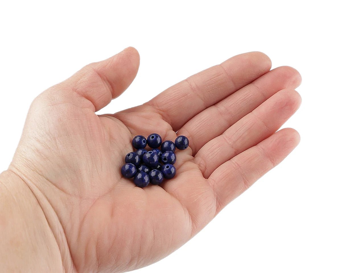 Image of mineral beads for jewelry making – 6 mm, 15 pcs. – available online at Charlotte's Fabrics