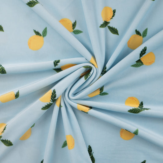 Attēls ar Minky flīss(gludais) - citroni 220 g/m² – pieejams Šarlotes audumi