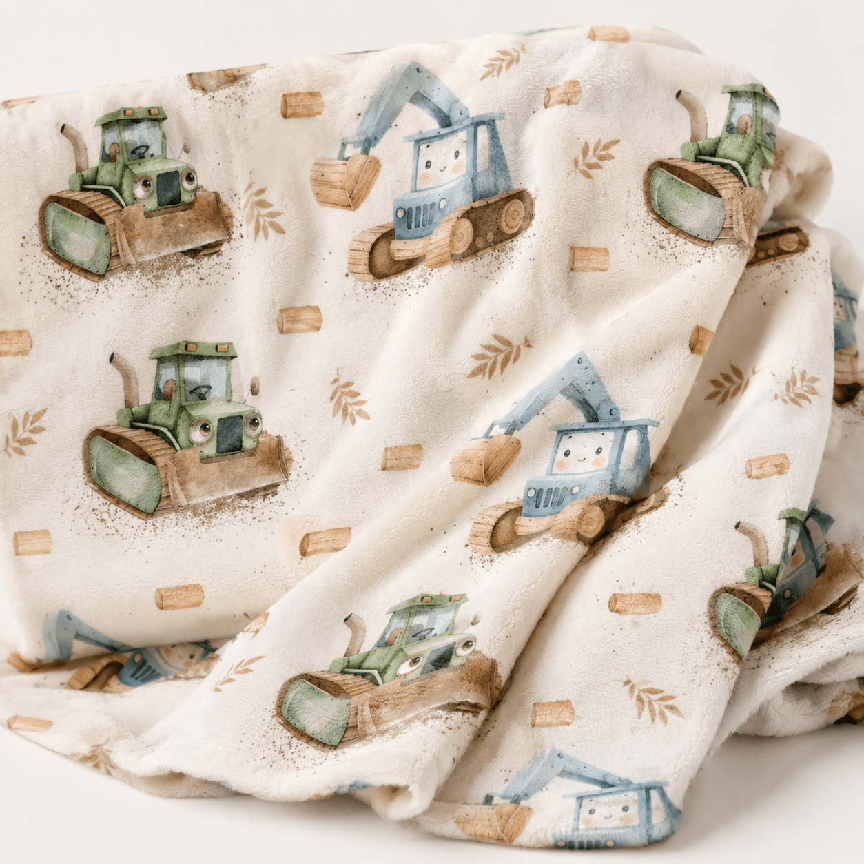 Image avec Minky polaire (lisse) - tracteurs 220 g/m² – disponible chez Šarlotes audumi