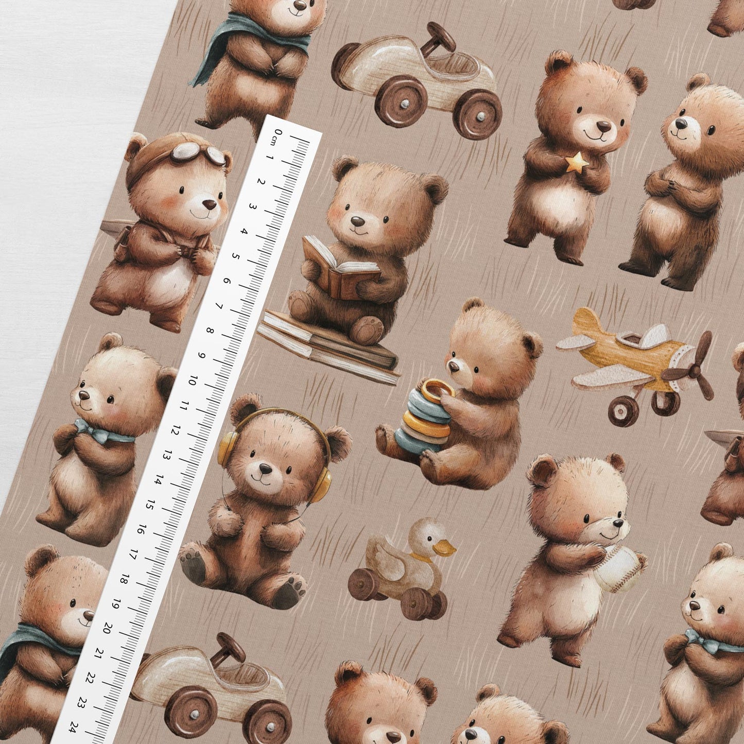 Puuvillane aasaline trikookangas - karupoegade vembud 250 g/m²