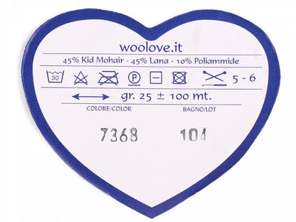Fil de mohair - WOOLOVIT.IT 100 m 25 g - marron #7368
