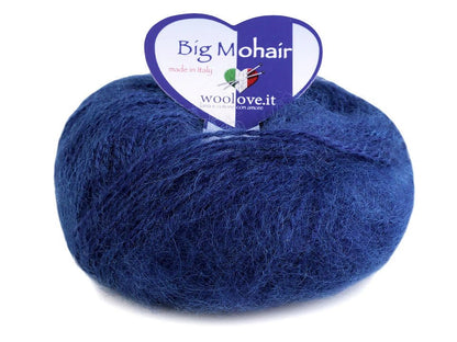 Fil mohair - WOOLOVIT.IT 100 m 25 g - bleu roi #908