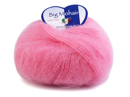 Fil de mohair - WOOLOVIT.IT 100 m 25 g - rose vif #14