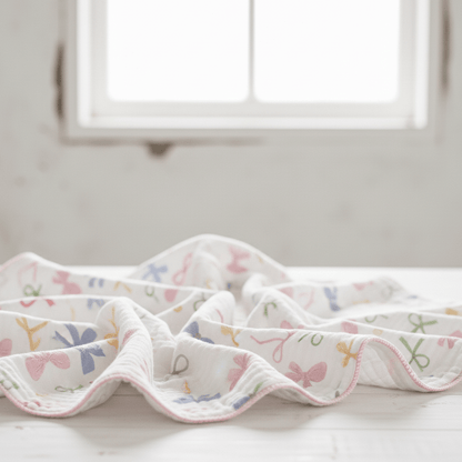 Image of Muslin - bows 120 g/m² – available at Šarlotes audumi