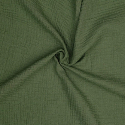 Mousseline vert kaki 125 g/m²