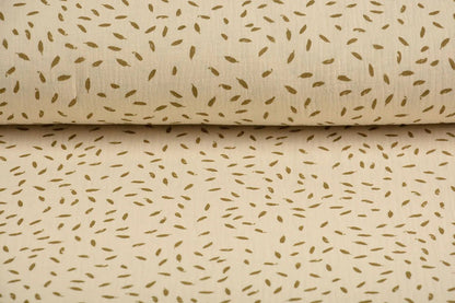 Motif de petites feuilles en mousseline 125 g/m²