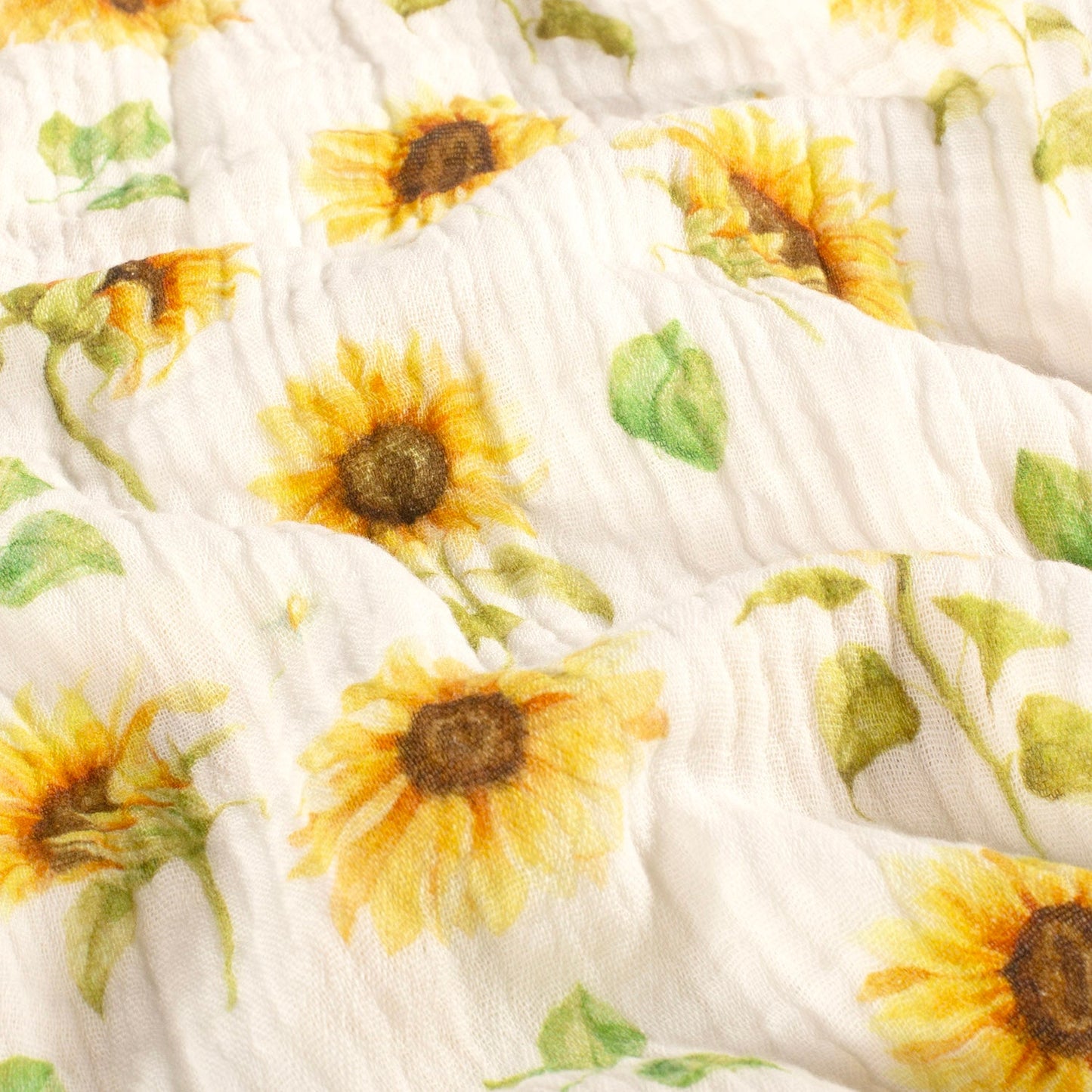 Attēls ar Muslīns - saules puķes 120 g/m² – pieejams Šarlotes audumi