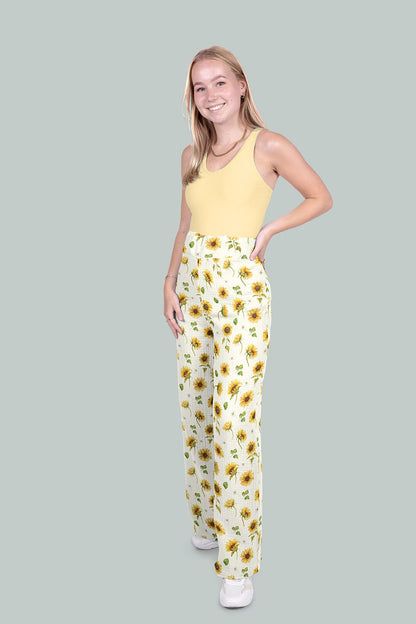 Image avec Mousseline - tournesols 120 g/m² – disponible chez Šarlotes audumi