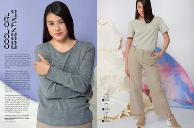 Attēls ar OTTOBRE Design Family – šūšanas žurnāls ar piegrieztnēm angļu valodā – pieejams internetā Šarlotes audumi