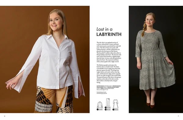 Pilt OTTOBRE design Woman 5/2022 – ingliskeelne naisterõivaste lõigete ajakiri – saadaval veebis Šarlotes audumi