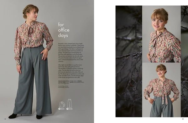Pilt OTTOBRE design Woman 5/2022 – ingliskeelne naisterõivaste lõigete ajakiri – saadaval veebis Šarlotes audumi