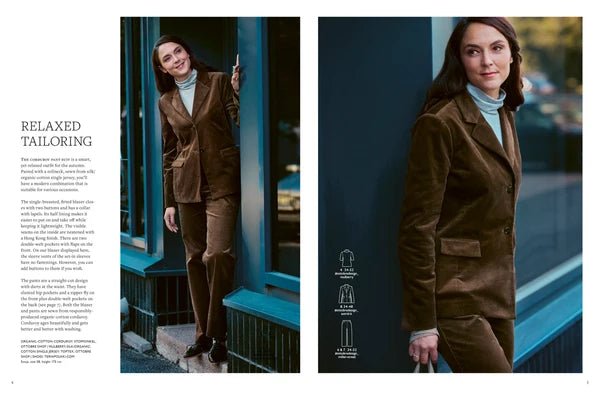 Pilt ajakirjast OTTOBRE design Woman 5/2023 – ingliskeelne naisterõivaste lõigete ajakiri – saadaval veebis Šarlotes audumi